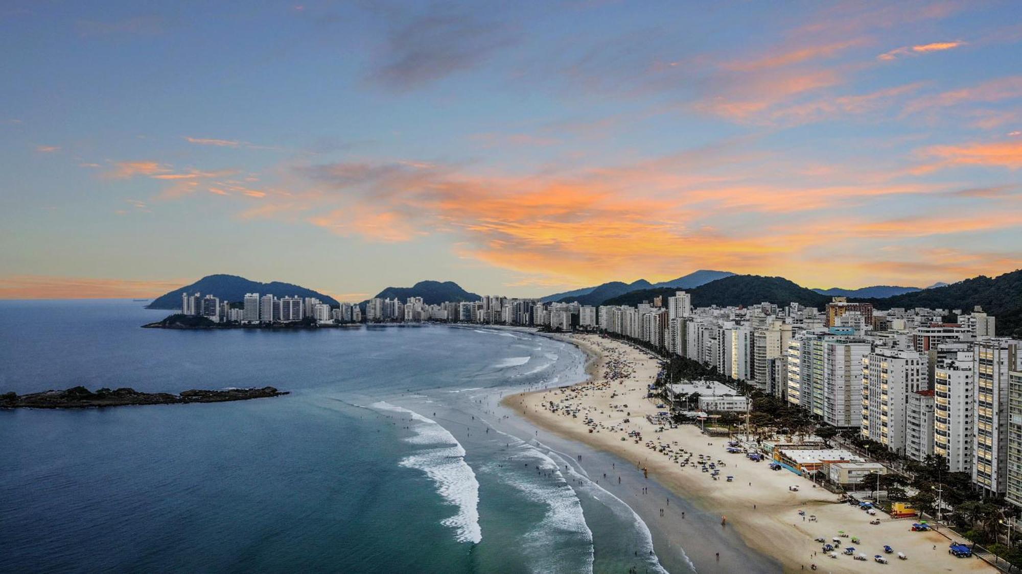 Vista Incrivel Beira-Mar Espacoso 4 Qts Ac Guarujá Exterior foto