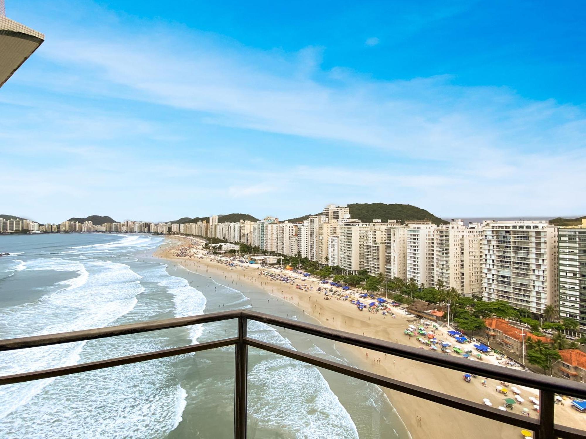 Vista Incrivel Beira-Mar Espacoso 4 Qts Ac Guarujá Exterior foto
